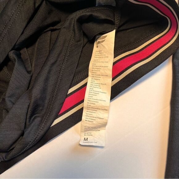 Fabletics Eco-Conscious Front Twist Long Sleeve Cropped Black Top, Size Medium - Picture 6 of 14